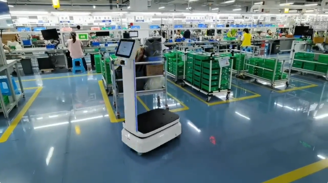 【科夢奇】舉升式配送機器人登陸智能制造工廠，顛覆工廠搬運新高度！