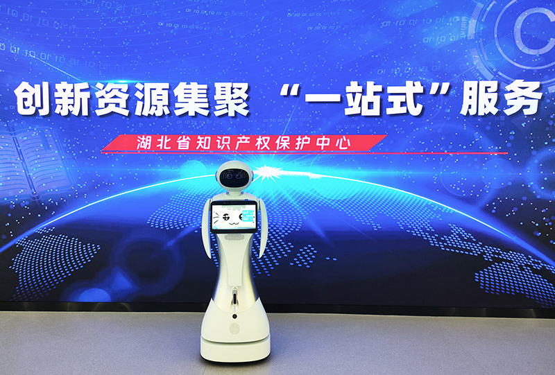 【科夢奇】迎賓機器人小魚二代：為湖北省知識產(chǎn)權(quán)保護中心注入新活力
