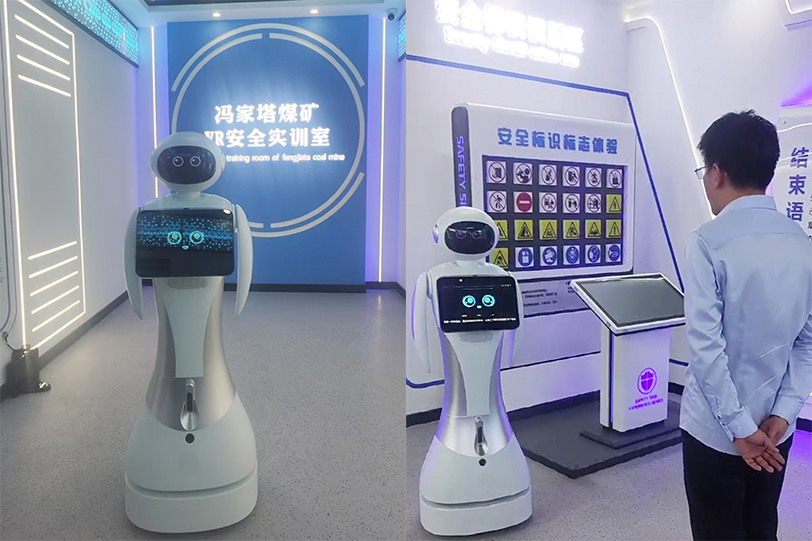【科夢奇】迎賓機器人小魚二代：入駐馮家塔煤礦實訓(xùn)室，以智慧賦能，助推安全升級！
